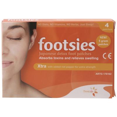 Footsies By Thinklife (Japanese Detox Foot Patches) Xtra Patches x 4 Pack